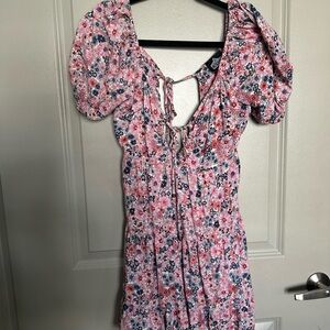 Angie Pink and Blue Floral Dress